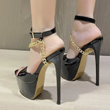 Sandálias de Luxo Super Altas para Mulheres - Moda e Conforto em um Só Produto